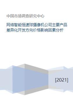 網絡智能恒速球攝像機企業 產品差異化開發方向與價格影響因素分析